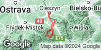 Track GPS Z Cieszyna na zjazd z Javorovego